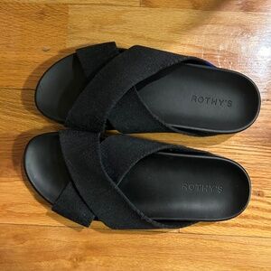 Black Rothy's Weekend Slides, size 9